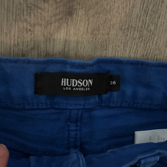 Hudson Jeans Women's Jean Shorts - Red, Blue, Black, White - Picture 4 of 7